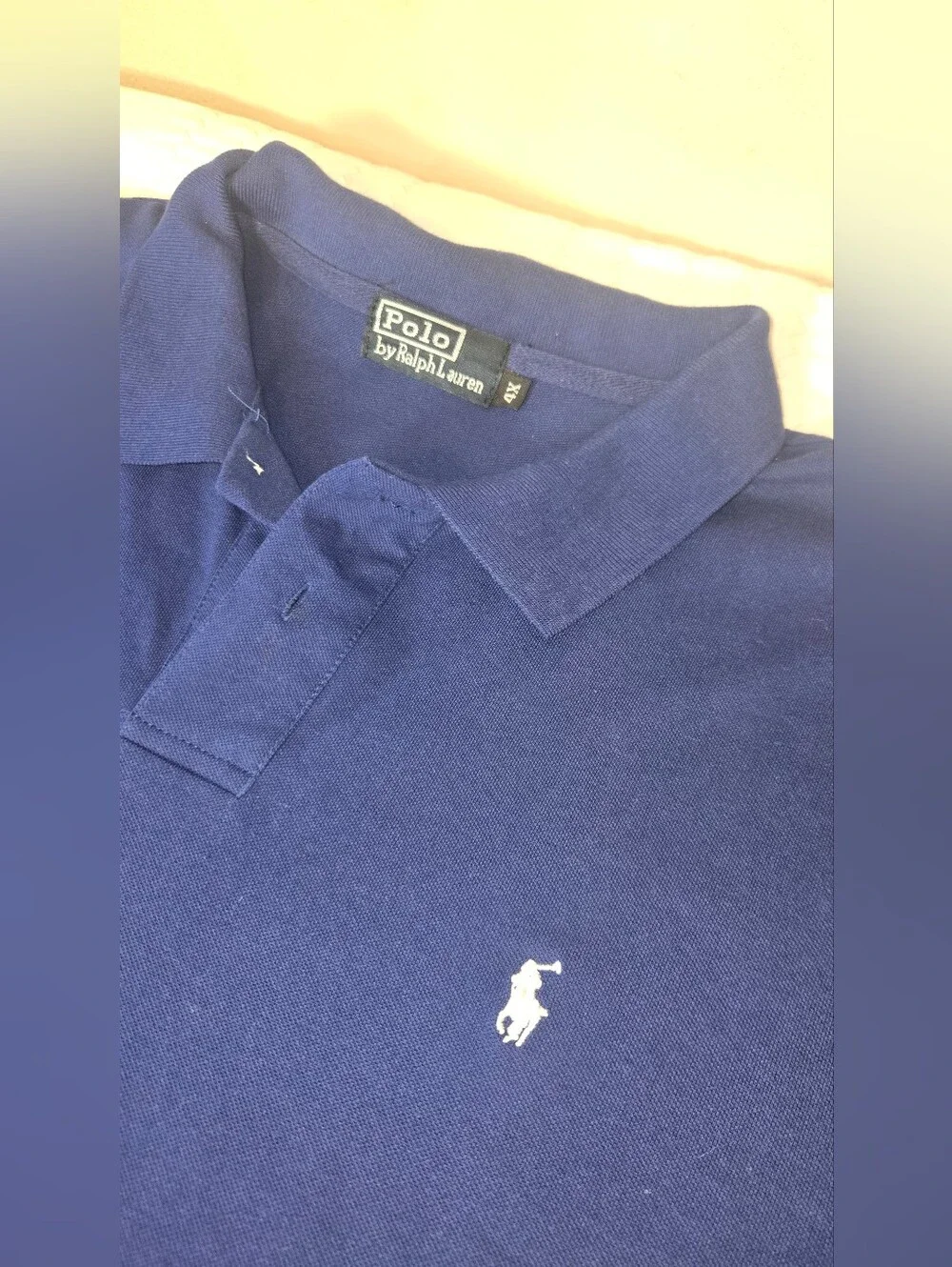 Polo by Ralph Lauren Men’s Deep Blue Polo with White Pony